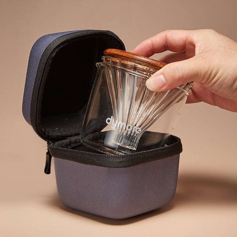 dymore pour over coffee maker set with travel case, portable and compact design, coffee brewing kit for travel. Shop now