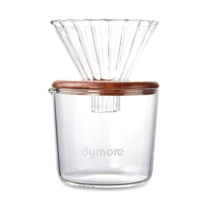 dymore glass coffee dripper and carafe, pour over coffee brewing process, fresh brewed coffee. Shop now