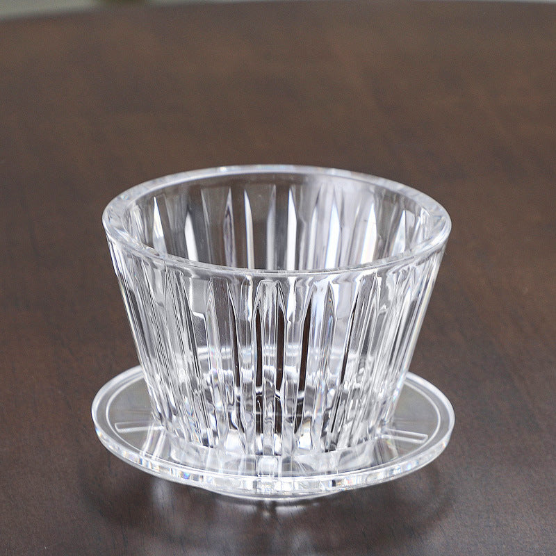 Acrylic Coffee Filter Cup with Reusable Filter Paper