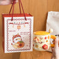 Good-looking Ceramic With Cover Spoon Hand Gift Couple Coffee Cup