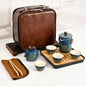 Ceramic Portable Travel Tea Set Gift Box