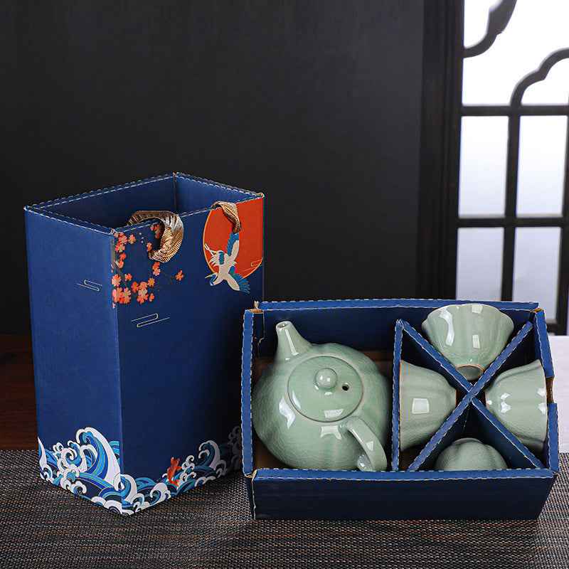 Travel Tea Set Gift Box One Pot And Four Cups
