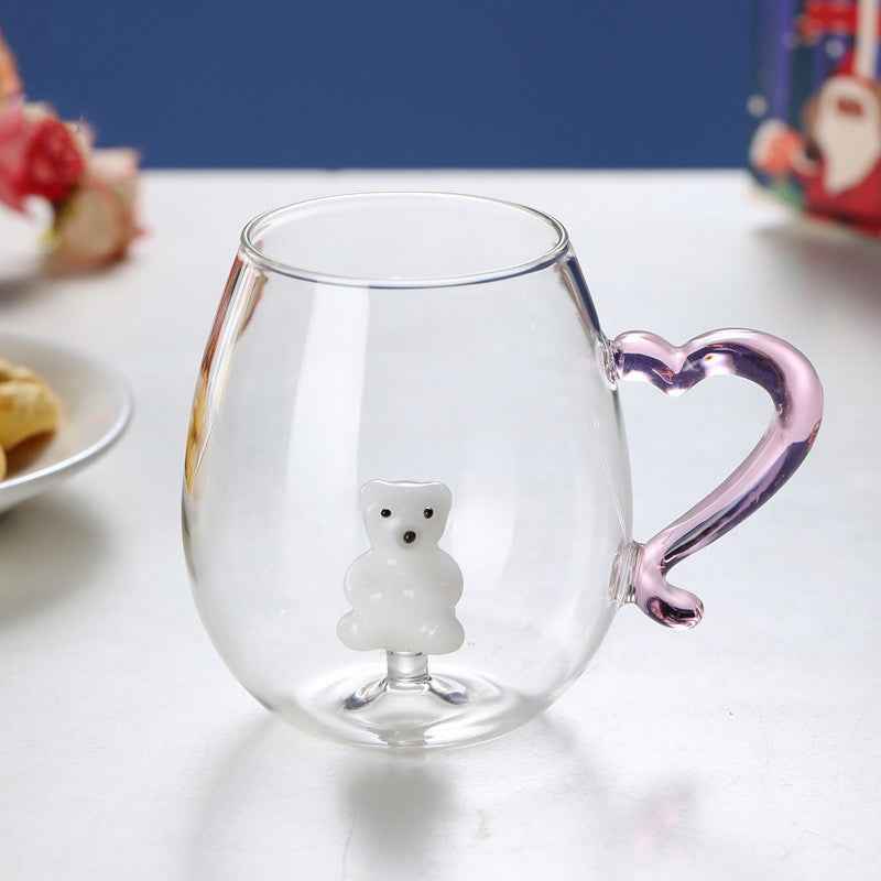 Creative Christmas Fashion Snowman Tree Glass Cup