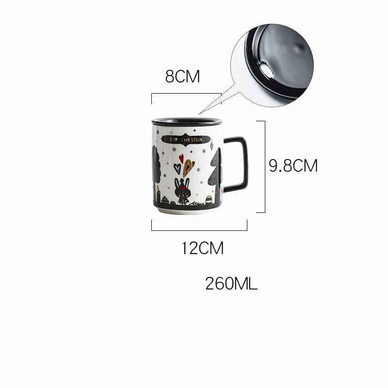 Men's Christmas Mug Large Capacity Ceramic