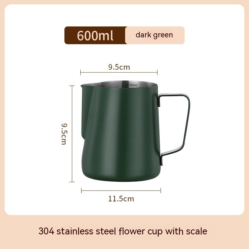 Frothing Pitcher with V-Shaped Pointed Design for Perfect Milk Froth