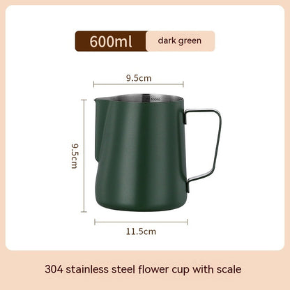 Frothing Pitcher with V-Shaped Pointed Design for Perfect Milk Froth