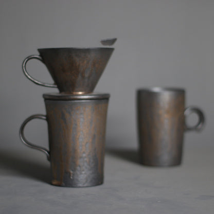Manual Brew Hand-made Gilt Coffee Pot Set