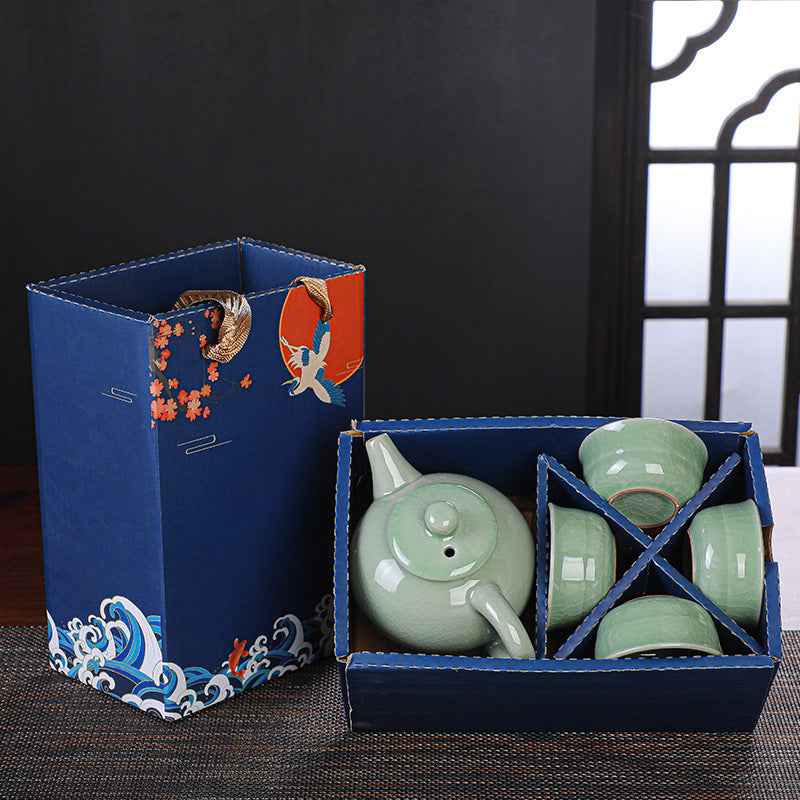 Travel Tea Set Gift Box One Pot And Four Cups