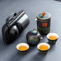 Ceramic Portable Travel Tea Set Gift Box