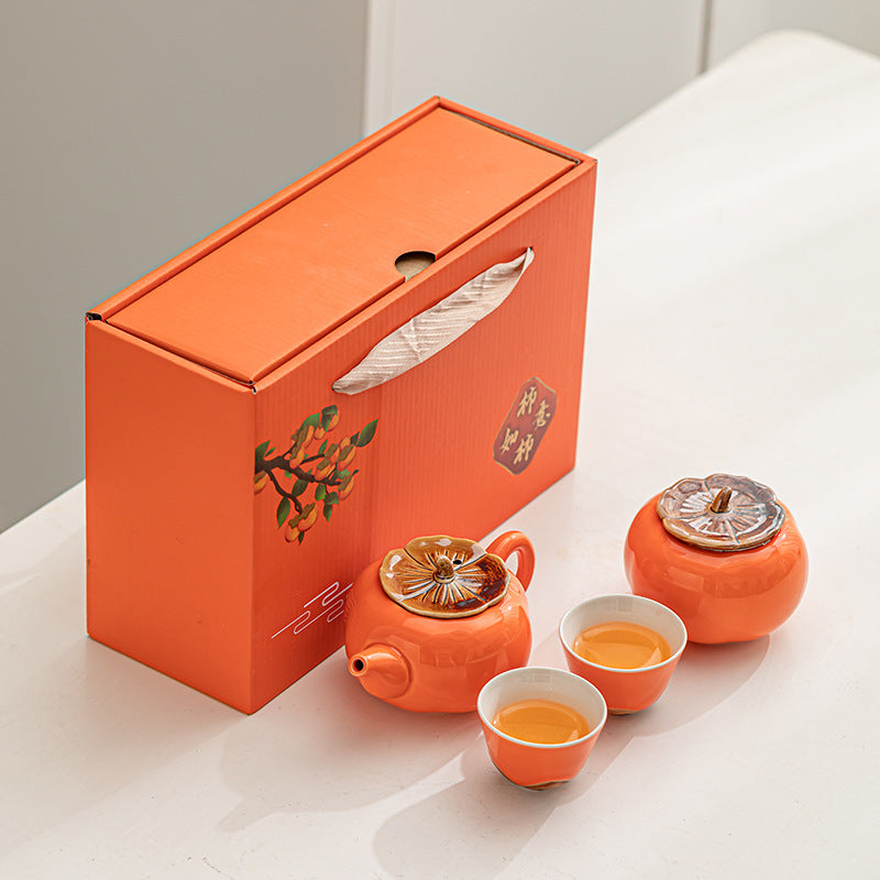 Gift Box With Hand  Ceramic Tea Set