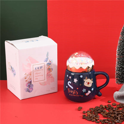 New Christmas Gift Ceramic Mug With Lid