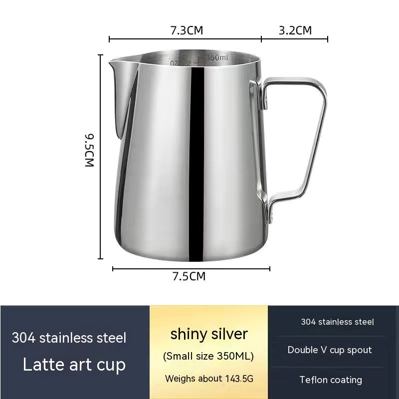 Frothing Pitcher with V-Shaped Pointed Design for Perfect Milk Froth