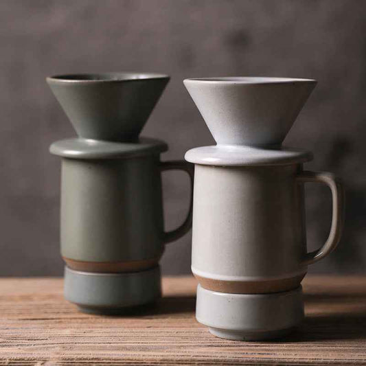 Ceramic Drip Type Hand Brewed Coffee Shop Filter Cup (V60 01designed for brewing 1-2 cups of coffee)