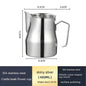 Frothing Pitcher with V-Shaped Pointed Design for Perfect Milk Froth