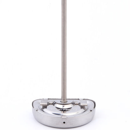 Stainless steel coffee thermometer with a stem and clip, ready for frothing milk. A patent-pending coffee accessory for home baristas.
